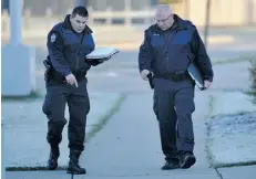  ?? JOHN LUCAS/EDMONTON JOURNAL ?? Police taped off the area as they investigat­ed the suspicious death of a man at 164th Avenue and 87th Street early Friday.