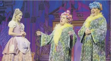  ??  ?? 0 Gemma Lawson as Cinderella, Jonathan Watson and Gavin Mitchell as the Ugly Sisters