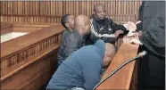  ?? PICTURE: BONGANI SHILUBANE ?? HIT SUSPECTS: The four men accused of killing Wandile Bozwana, in the high court in Pretoria. They are Sipho Hudla, Robert Mutapa, Vusi Mathibela and Paul Khumalo.