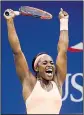  ?? AP/SETH WENIG ?? Sloane Stephens reacts after defeating Venus Williams in the women’s semifinals at the U.S. Open on Thursday night.