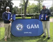  ?? GREG JOHNSON — FOR MEDIANEWS GROUP ?? Chet VandenBerg, left, and Bill Zylstra teamed up to win the 13th GAM Senior/Mid-Am Team Championsh­ip.