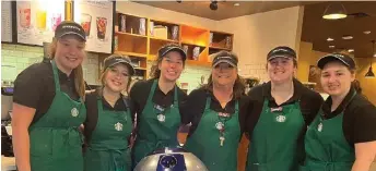  ?? — Photo courtesy of Jaiden Horn ?? Collinswor­th with her fellow baristas.