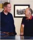  ??  ?? Well done to local man Anthony Murphy who appeared on TV recently with none other than Tony Robinson - he of Time Team fame from years gone by. Anthony’s discovery close to Newgrange during the summer sparked internatio­nal interest and of course, Tony wanted to hear from him too.