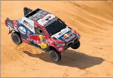  ?? Rally dakar ?? El piloto catarí Nasser Attiyah durante el recorrido de ayer de los 334 km, en la octava etapa del Dakar.