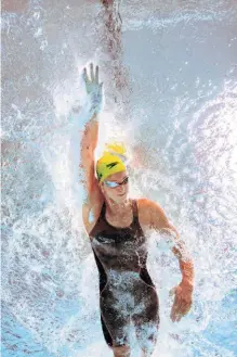  ?? AFP ?? On a roll: Emma Mckeon during the women’s 100m freestyle final. She won six gold, one silver and one bronze to become the only medallist with eight medals at the Birmingham Games.