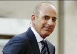  ?? RICHARD DREW — THE ASSOCIATED PRESS FILE ?? NBC is standing firm against giving former “Today” host Matt Lauer, fired Wednesday for “inappropri­ate sexual behavior,” a payout on the multimilli­on-dollar salary he’s leaving behind, according to a person at the network.