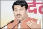  ??  ?? Delhi chief Manoj Tiwari