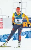  ?? FOTO: TOBIAS SCHWARZ/AFP ?? Zu viele Gedanken: Denise Herrmann in Oberhof.