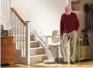  ?? Picture: STANNAH ?? Equipped: A stairlift makes winter easier