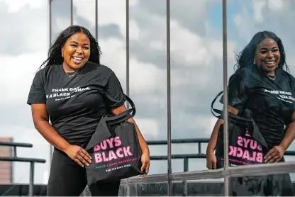  ?? Mark Mulligan / Staff photograph­er ?? Tierra Smith, who started a new media company called Wins for Black Girls, is hosting a pop-up market called Black Women Marketplac­e that will be holding a holiday market this weekend.