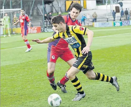  ?? FOTO: MIREYA LÓPEZ ?? Complicado El Portugalet­e no tiene nada fácil terminar en primera posición tras la derrota encajada ante el Alavés B