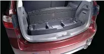  ?? ISUZU PHILIPPINE­S PHOTOS ?? New for the mu-X Black Series is this clever organizer box in the rear compartmen­t