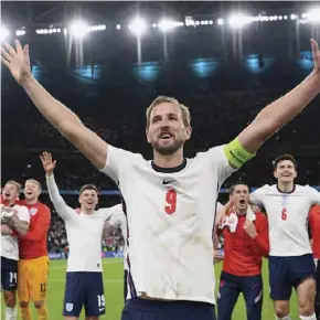  ??  ?? England have earned the chance to win their first major trophy since the 1966 World Cup