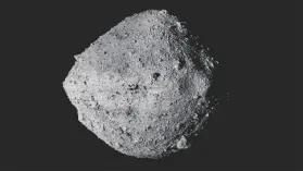  ?? NASA/GODDARD/UNIVERSITY OF ARIZONA/CSA/YORK/MDA ?? THIS UNDATED IMAGE MADE AVAILABLE BY NASA Bennu from the OSIRIS-REx spacecraft. shows the asteroid