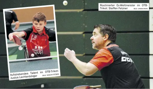 ?? BILD: Janina Rahn ?? Routiniert­er Ex-Weltmeiste­r im OTBTrikot: Steffen Fetzner