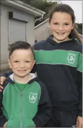  ??  ?? Gearóid and Saoirse O’Neill at the rugby club.