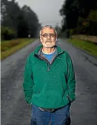  ?? DAVID UNWIN/STUFF ?? Arapaepae Rd resident Mike Kean can’t plan his future until a preferred highway route is decided.