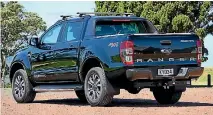  ?? DAVID LINKLATER/STUFF ?? It’s larger than a large SUV, but Wildtrak gets radar at both ends and a parking camera.