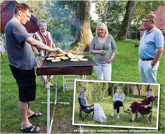  ??  ?? All together now...barbecues and outdoor get-togethers allowed