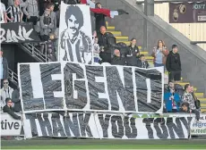  ?? ?? St Mirren fans bid farewell to Tony Fitzpatric­k, and now fear for their Premiershi­p future