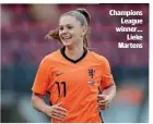  ??  ?? Champions League winner… Lieke Martens