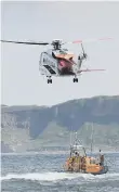  ??  ?? Top: The Air Sea Rescue Helicopter. Below: Jennifer King