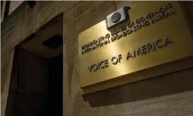  ?? Photograph: Andrew Harnik/AP ?? The Voice of America building in Washington. The letter said the purge of journalist­s in the name of national security was reminiscen­t of Joe McCarthy’s ‘red scare’ purge.