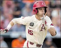  ?? NWA Democrat-Gazette/BEN GOFF ?? Razorbacks infielder Casey Martin will be playing shortstop as Arkansas hosts Wichita State in an exhibition game at 6 tonight at Baum Stadium in Fayettevil­le. “It’s nice to go outside of what we’ve been doing for a long time and actually play another team,” he said.