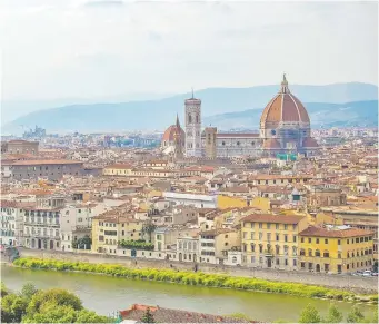  ?? RICK STEVES ?? The cathedral in Florence has a sublime dome, the first great dome built in Europe in more than 1,000 years, which dominates the Italian city's skyline.