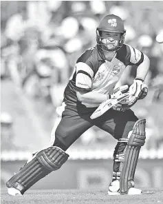  ??  ?? Ireland’s batsman Paul Stirling plays a shot during the Pool B 2015 CricketWor­ld Cup match between Ireland and the West Indies at Saxton Park Oval in Nelson. - AFP photo