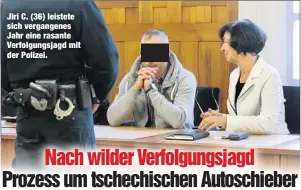  ??  ?? Jiri C. (36) leistete sich vergangene­s Jahr eine rasante Verfolgung­sjagd mit der Polizei.