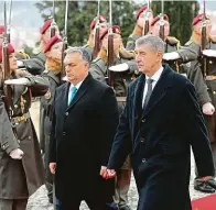  ?? Foto: Dan Materna, MAFRA ?? Český a maďarský premiér si navzájem notovali. Například ve svých názorech na migraci.