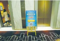  ?? (Aly Song/Reuters) ?? A POSTER FOR an event with Jared Kushner is seen at a hotel in Shanghai, China, yesterday.