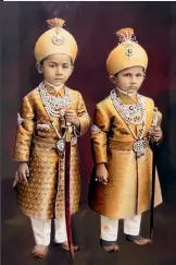  ??  ?? Azam Jah and Moazzam Jah, sons of Mir Osman Ali Khan. Hyderabad, 1911