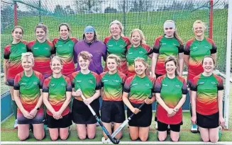  ?? ?? Champions East Kilbride Hockey Club’s women’s outdoor team who won the league title