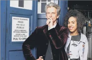  ??  ?? LOOK WHO’S BACK: Peter Capaldi returns to the Tardis with a new companion played by Pearl Mackie.