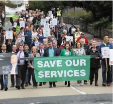  ??  ?? A recent protest rally to save the Post Office in Cliffoney which has since been saved from closure.