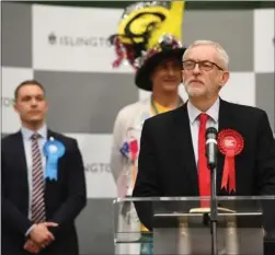  ??  ?? A grim-faced Jeremy Corbyn faces up to Labour’s defeat at last month’s election