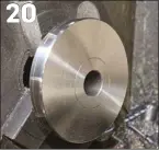  ??  ?? 20
PHOTO 20: Bolting flange machined to final thickness, note weld prep.