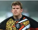  ?? ?? Andy Goram playing for Rangers in 1995. Photograph: Allstar/Alamy