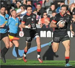  ?? | PHOTO : AFP ?? Le Toulousain Paul Graou auteur d’un quadruplé face à Oyonnax hier.