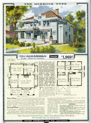  ?? Sears Archives ?? A closer look at the advertisem­ent for The Alhambra model of Sears house from the 19151920 calatog.