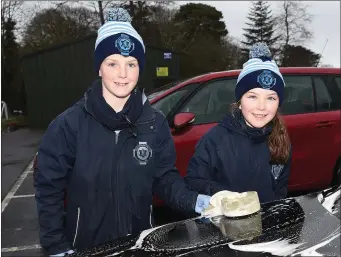  ??  ?? Aaron and Bronagh Grant who took part in the St Colmcilles car wash.