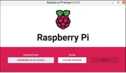  ?? ?? The Raspberry Pi Imager can write images to an SD card. It has links to some operating systems built in, but it can also write an image that you’ve downloaded.