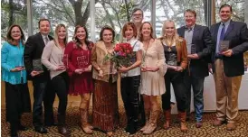  ??  ?? Complete with cowboy boot centerpiec­es and Texas-themed cookies, Go Texan Day was in full effect at Tony’s for Beth Wolff Realtors. After 40 years, Beth Wolff Realtors is still thriving, still growing, and still counts among its ranks some of the...