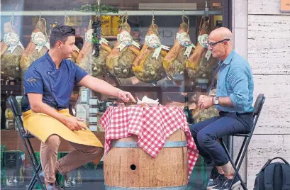  ?? CNN ?? Stanley Tucci, right, makes a worthy contender to fill the CNN programmin­g hole left by Anthony Bourdain, Shinan Govani writes.