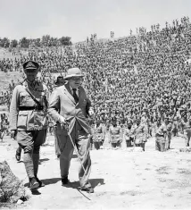  ??  ?? Churchill in Carthage, Tunisia, June 1943. In a letter earlier that year, the prime minister tried to impress upon Stalin the magnitude of Britain’s global military commitment­s