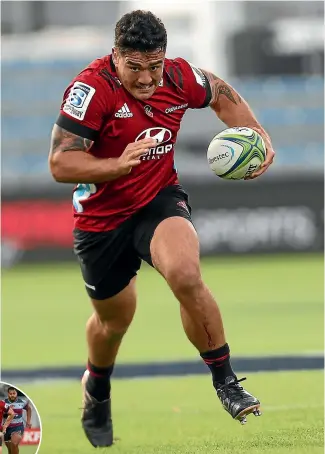  ?? GETTY IMAGES ?? Codie Taylor, above, has been anointed as the Crusaders captain against the Hurricanes tomorrow after incumbent leader Scott Barrett, inset left, was sidelined by a foot injury.