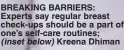  ?? ?? BREAKING BARRIERS: Experts say regular breast check-ups should be a part of one’s self-care routines; (inset below) Kreena Dhiman