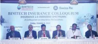  ??  ?? Panelists at the secon d session of the Bimtech Insurance Colloquium 2018 in Mumbai